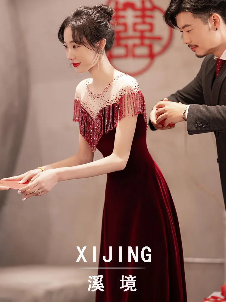 Ele Velvet Wedding Dr for Women Zipper Sle One oulder Long Evening Gown for Wedding Reception Par Thank You Ball
Ele Velvet Wedding Dr for Women Zipper Sle One oulder Long Evening Gown for Wedding Reception Par Thank You Ball