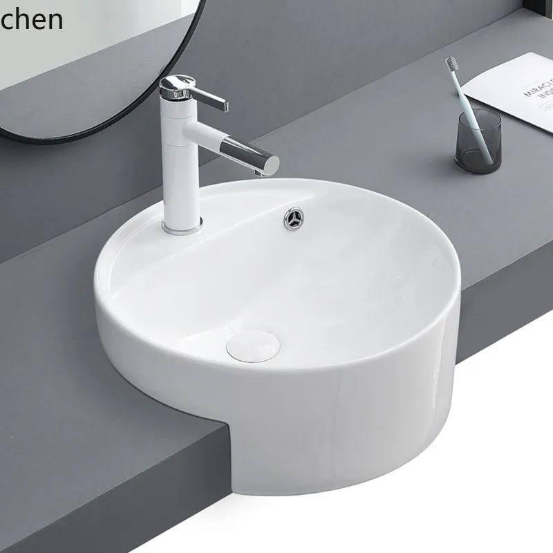 PYH Semi-Embedded Round Ceramic Art Basin Semi-Hanging Stone Top Basin Countertop Wash Basin
PYH Semi-Embedded Round Ceramic Art Basin Semi-Hanging Stone Top Basin Countertop Wash Basin