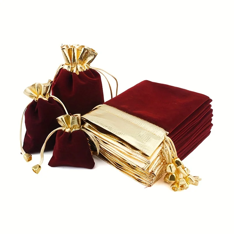 50pcs Velvet Bag Flannel Jewelry Sachet Golden Plated Packaging Bag Drawstring Gift Small Business Supplies Packaging Bag
50pcs Velvet Bag Flannel Jewelry Sachet Golden Plated Packaging Bag Drawstring Gift Small Business Supplies Packaging Bag