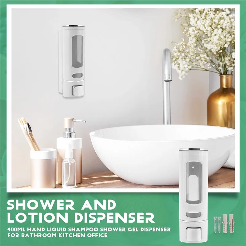 A76K 400 мл дозатор мыла настенное крепление, ручной дозатор для шампуня для рук, геля для душа, контейнер для лосьона для ванной комнаты, кухни
A76K 400 мл дозатор мыла настенное крепление, ручной дозатор для шампуня для рук, геля для душа, контейнер для лосьона для ванной комнаты, кухни