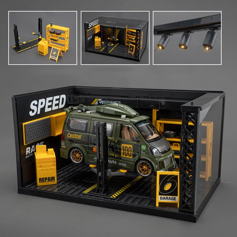 1:24 Die-Cast Zinc Alloy Model Car Scale Track Sports Van Large with 6 Openable Doors Lights & Music & Steerable Front Wheels
1:24 Die-Cast Zinc Alloy Model Car Scale Track Sports Van Large with 6 Openable Doors Lights & Music & Steerable Front Wheels