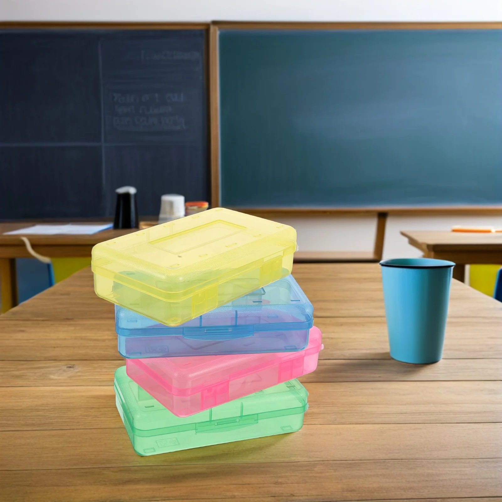 4Pcs Clear Plastic Pencil Case Large Capacity Storage Box for Classroom School Supplies Organized Stationery Holder
4Pcs Clear Plastic Pencil Case Large Capacity Storage Box for Classroom School Supplies Organized Stationery Holder