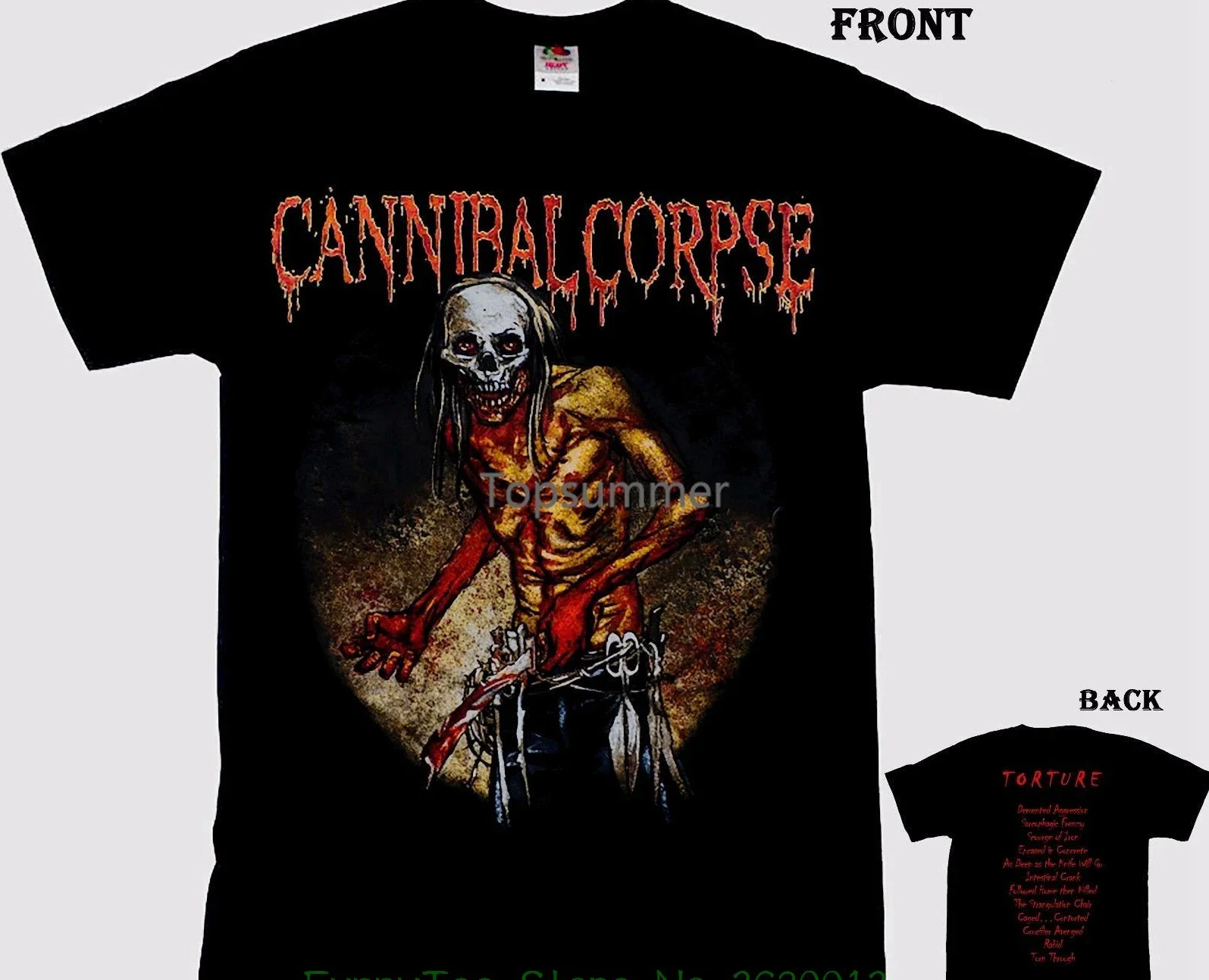 Cannibal Corpse Torture American Death Metal Band T _ Shirt Sizes : S To 6Xl
Cannibal Corpse Torture American Death Metal Band T _ Shirt Sizes : S To 6Xl