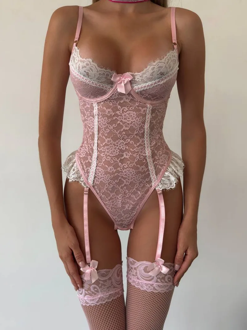 Sexy Lace Strap Bodysuits Patchwork Underwire Push-up Bodysuits Backless Deep V Suspenders Sleeveless Transparent Bodysuits Q6JD
Sexy Lace Strap Bodysuits Patchwork Underwire Push-up Bodysuits Backless Deep V Suspenders Sleeveless Transparent Bodysuits Q6JD