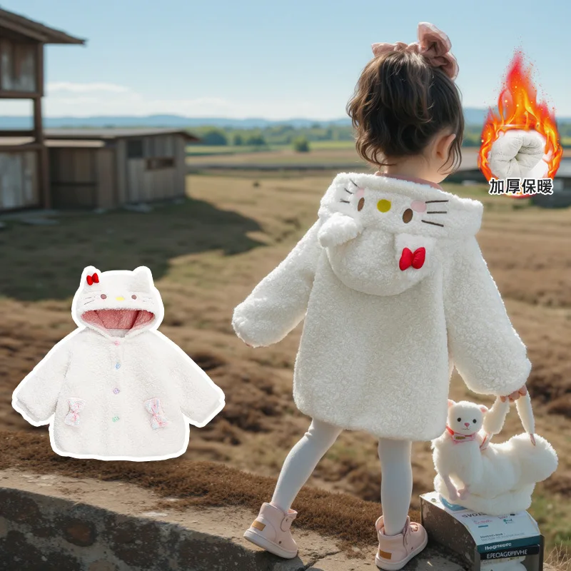 Sanrio, стеганый утепленный шерстяной свитер с рисунком «Hello Kitty» для маленьких девочек, осень-зима 2022, новая теплая модная куртка с капюшоном для маленьких девочек
Sanrio, стеганый утепленный шерстяной свитер с рисунком «Hello Kitty» для маленьких девочек, осень-зима 2022, новая теплая модная куртка с капюшоном для маленьких девочек