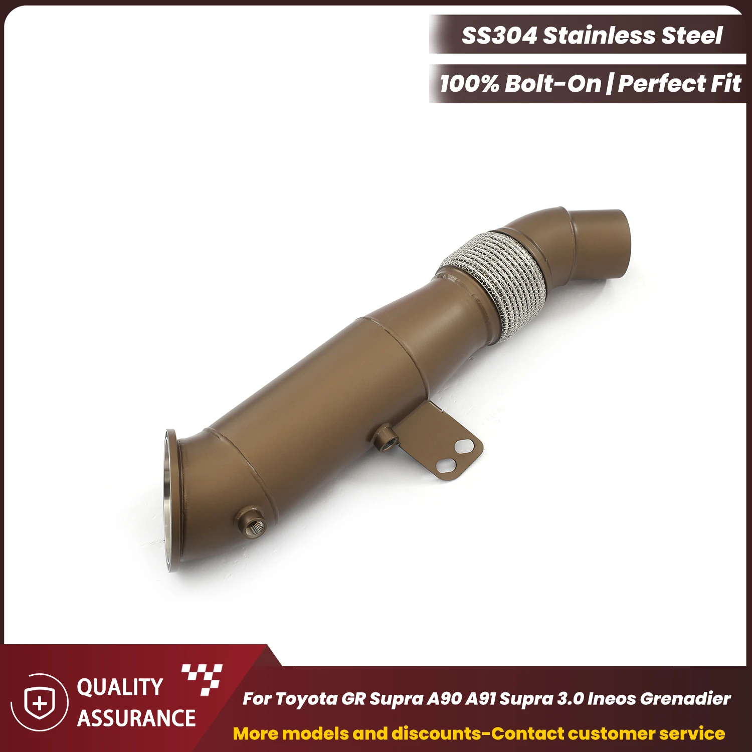 ECCF High temperature resistant ceramic coating Downpipe For Toyota GR Supra A90 A91 Supra 3.0 Ineos Grenadier Easy Installation
ECCF High temperature resistant ceramic coating Downpipe For Toyota GR Supra A90 A91 Supra 3.0 Ineos Grenadier Easy Installation