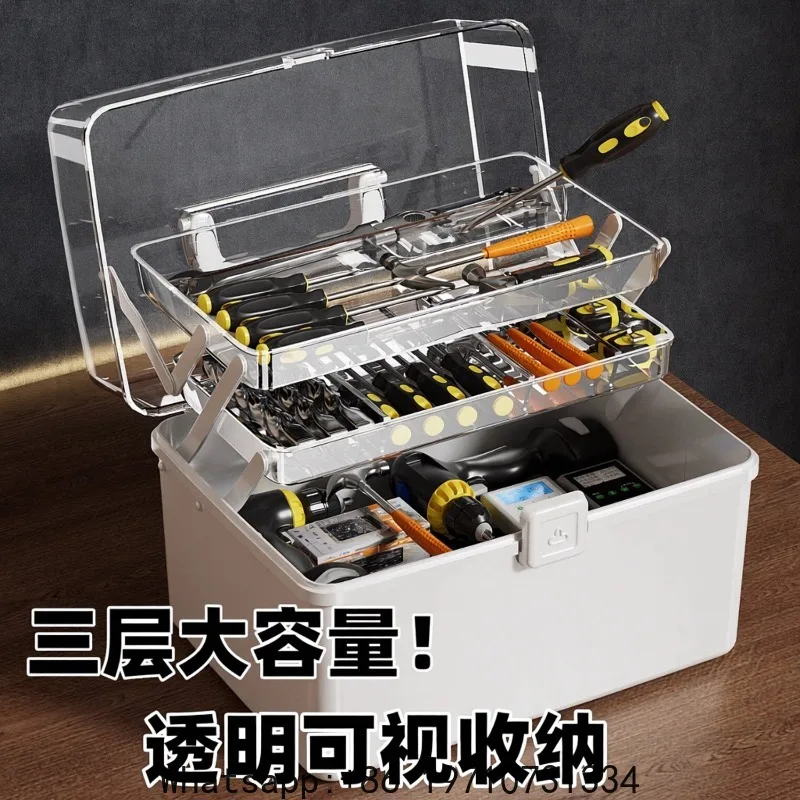 Hardware Toolbox Household Sundries Multifunctional Storage Box
Hardware Toolbox Household Sundries Multifunctional Storage Box