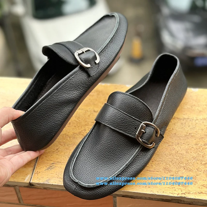 Flat Loafers Men's Shoes Black Leather Slip On Casual Shoes Wear-Resistant Breathable Trendy Luxury Handmade Shoe Men's Shoes
Flat Loafers Men's Shoes Black Leather Slip On Casual Shoes Wear-Resistant Breathable Trendy Luxury Handmade Shoe Men's Shoes
