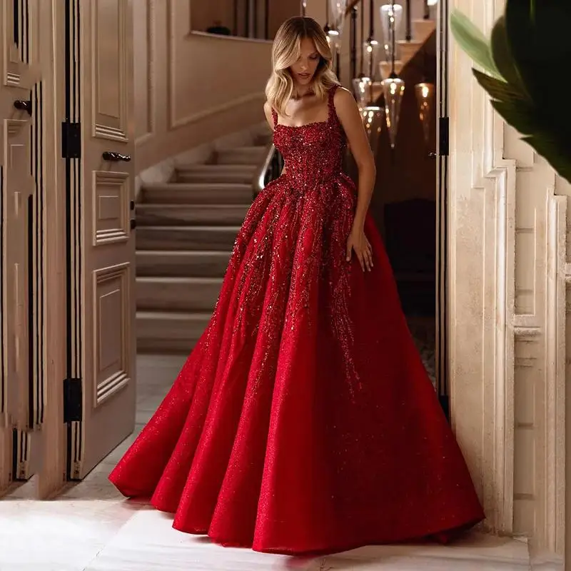 Customized Exquisite Organza A-Line Spaghetti Straps Sequined Beading Crystal Evening Dress Graceful Sleeveless Prom Gowns
Customized Exquisite Organza A-Line Spaghetti Straps Sequined Beading Crystal Evening Dress Graceful Sleeveless Prom Gowns