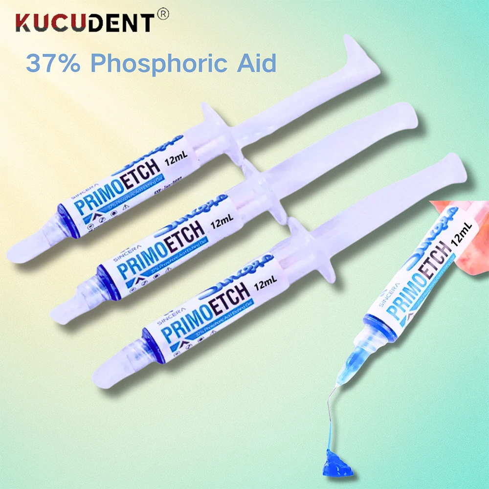 5Packs Dental Acid Etching Gel Etchant Agent 37% Phosphoric for Orthodontic Adhesive Light Cure Bond Teeth Glue 12ml/Syringe
5Packs Dental Acid Etching Gel Etchant Agent 37% Phosphoric for Orthodontic Adhesive Light Cure Bond Teeth Glue 12ml/Syringe