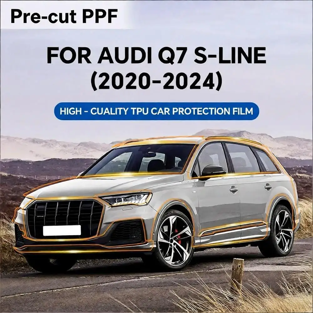 For Audi Q7 S-Line 2020-2024 TPU Bumper Scratch-Resistant Self-Healing Paint Protection Film Invisible Pre-cut PPF Kit
For Audi Q7 S-Line 2020-2024 TPU Bumper Scratch-Resistant Self-Healing Paint Protection Film Invisible Pre-cut PPF Kit