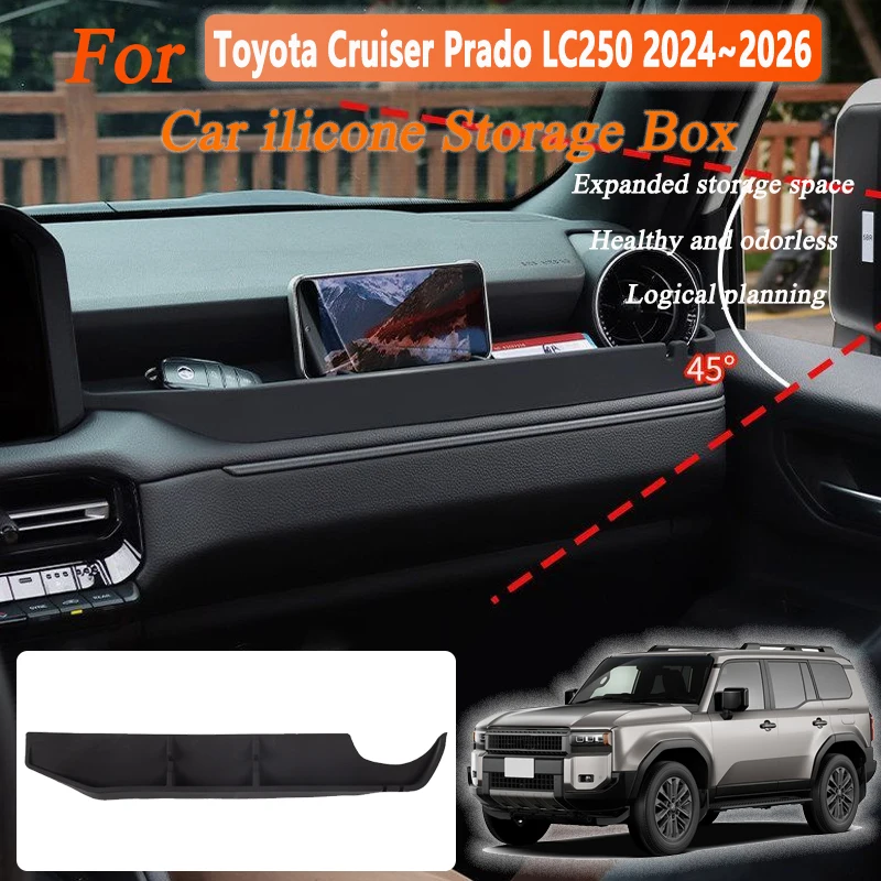 Силиконовый органайзер для приборной панели автомобиля Toyota Land Cruiser Prado LC250 2024 2025 2026 J250 250, коврик-органайзер, автоаксессуары
Силиконовый органайзер для приборной панели автомобиля Toyota Land Cruiser Prado LC250 2024 2025 2026 J250 250, коврик-органайзер, автоаксессуары