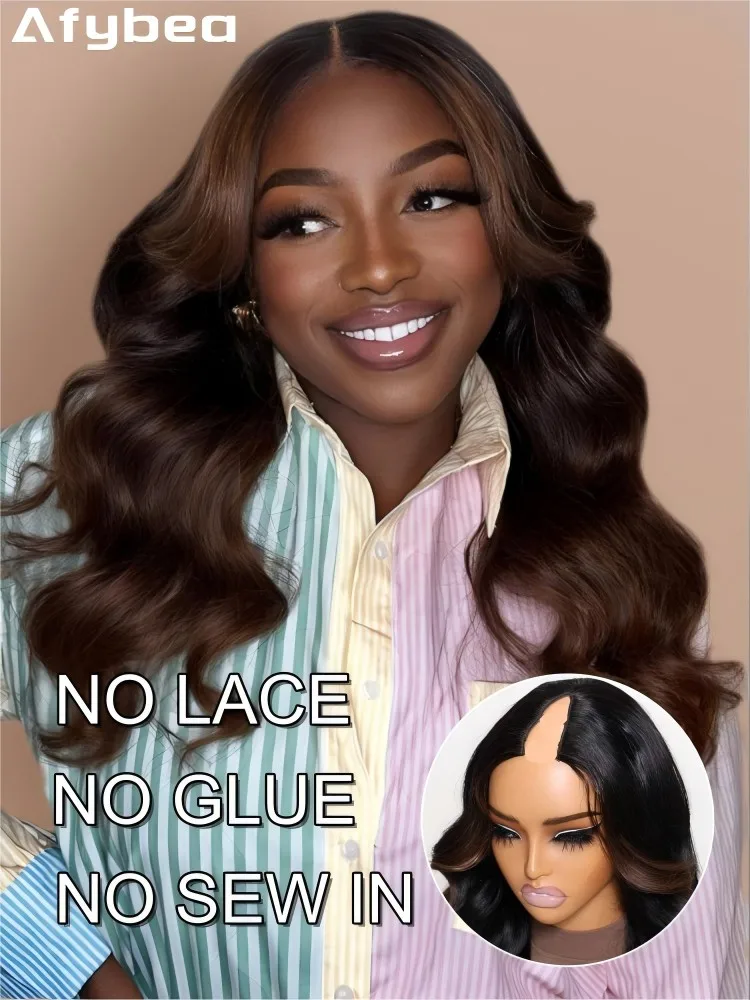 V Part Wig Human Hair Body Wave 1B/30 Highlight Ombre Wigs For Women Wear And Go Glueless Upgrade U Part Wigs No Sew In 30 Inch
V Part Wig Human Hair Body Wave 1B/30 Highlight Ombre Wigs For Women Wear And Go Glueless Upgrade U Part Wigs No Sew In 30 Inch