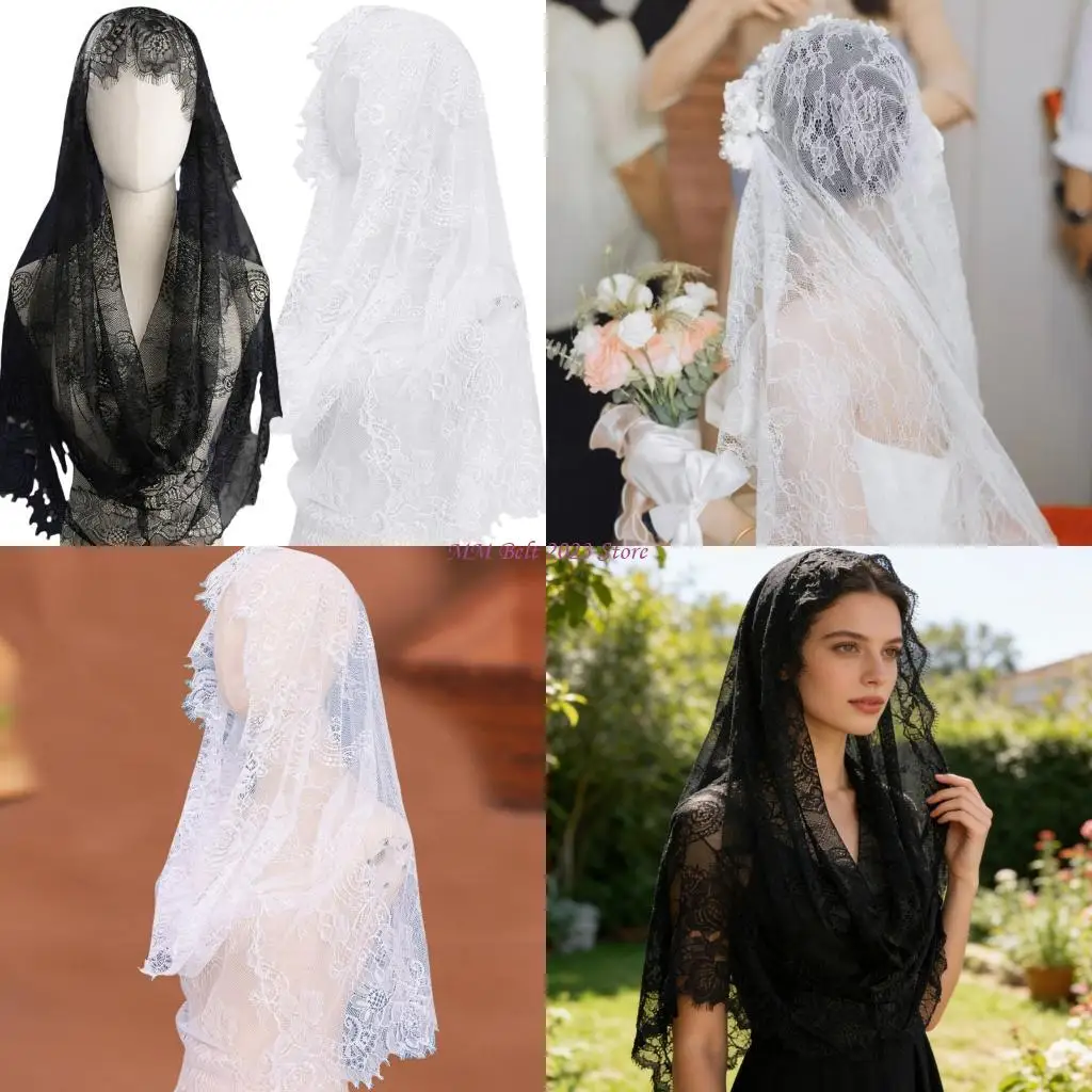 49ME Gothic Lace Wedding Headpiece With Lace Lightweight Comfortable Veils For Bride Reception Accessory
49ME Gothic Lace Wedding Headpiece With Lace Lightweight Comfortable Veils For Bride Reception Accessory
