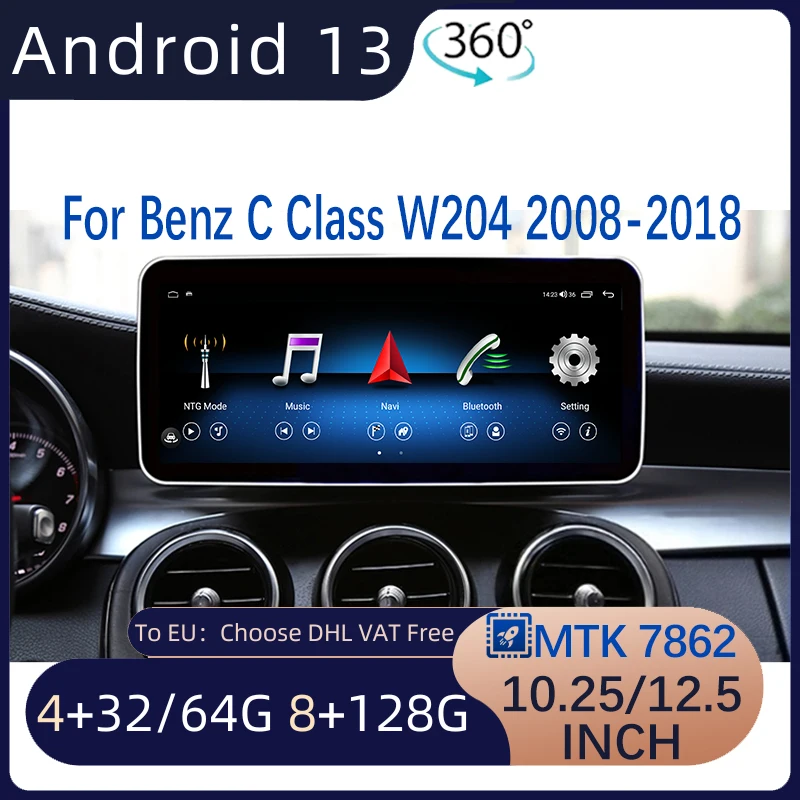 Android13 GPS Navigation MTK7862 8+128G 10.25" 12.5" For Benz C/V Class W204 W205 GLC X253 W446 Multimedia Video Player BT WIFI
Android13 GPS Navigation MTK7862 8+128G 10.25" 12.5" For Benz C/V Class W204 W205 GLC X253 W446 Multimedia Video Player BT WIFI