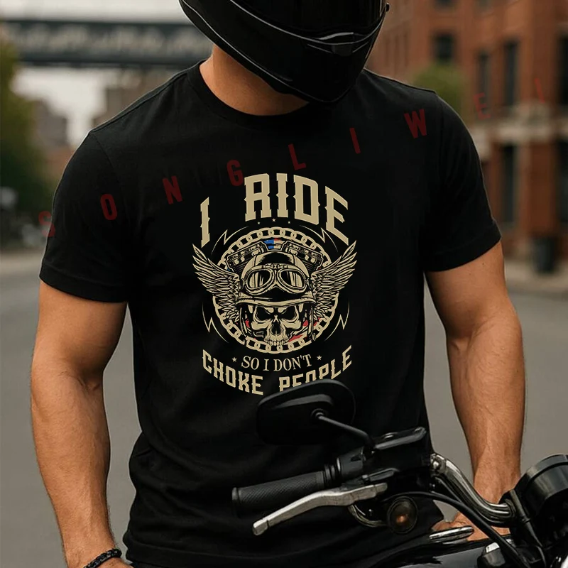 Skull Rider Motorcycle Moto T-Shirt Vintage Cotton Plain Mens Funny T Shirts Casual Harajuku Clothes
Skull Rider Motorcycle Moto T-Shirt Vintage Cotton Plain Mens Funny T Shirts Casual Harajuku Clothes
