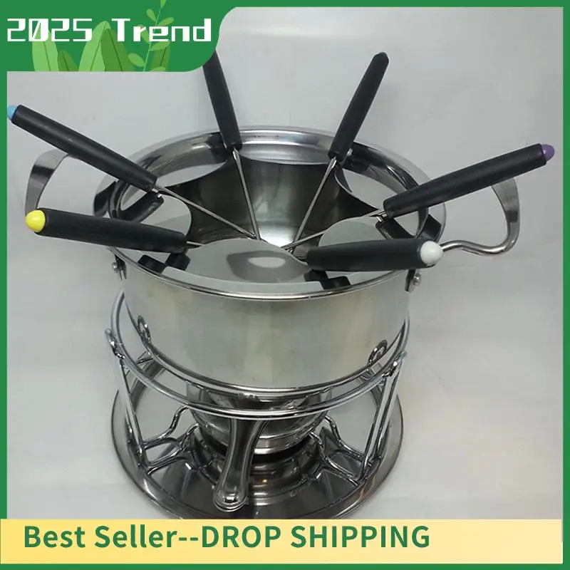 AA14 New Fondue Pot Set Fondue Pot Multipurpoise Outdoor Camping With 6 Sticks Stainless Steel Chocolate Cheese Fondue Pot
AA14 New Fondue Pot Set Fondue Pot Multipurpoise Outdoor Camping With 6 Sticks Stainless Steel Chocolate Cheese Fondue Pot