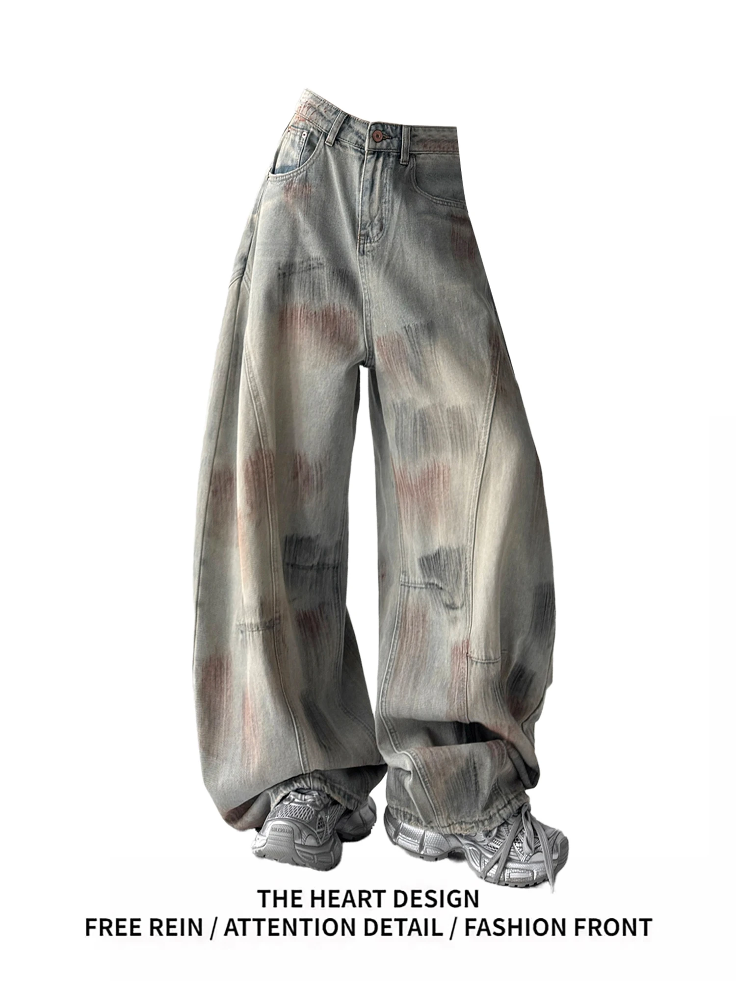 Women's Tie Dye Baggy Wide Leg Jeans High Waist Loose Vintage Denim Pants Streetwear Y2K Aesthetic Trousers
Women's Tie Dye Baggy Wide Leg Jeans High Waist Loose Vintage Denim Pants Streetwear Y2K Aesthetic Trousers