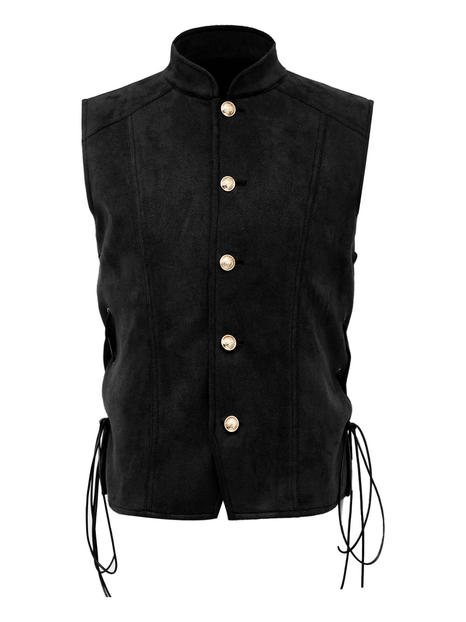 Boys Renaissance Pirate Vest Waistcoat Stand Collar Buttons Closure Sides Tie Up for Halloween Cosplay Dress Up Historical Party
Boys Renaissance Pirate Vest Waistcoat Stand Collar Buttons Closure Sides Tie Up for Halloween Cosplay Dress Up Historical Party