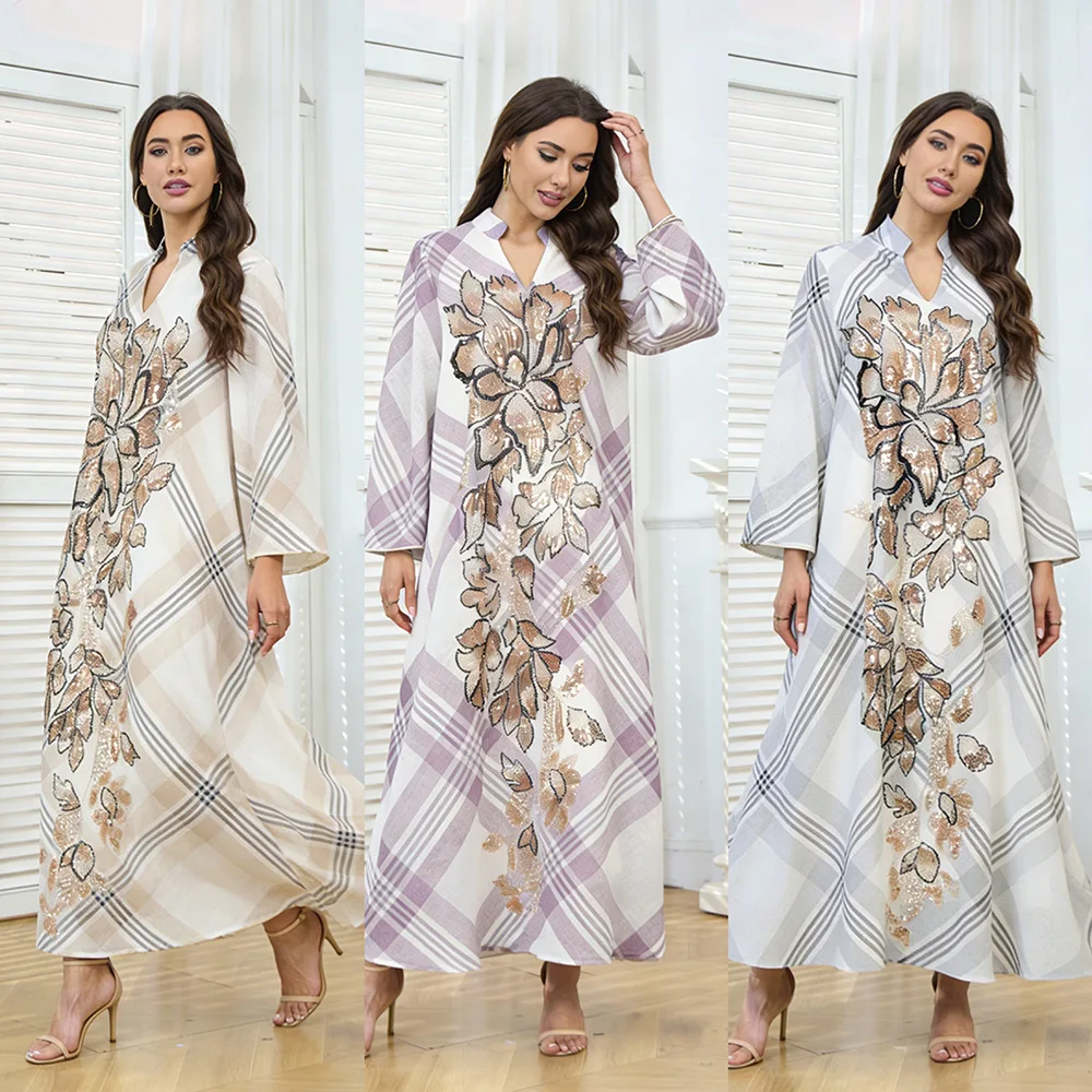 Eid Women Abaya Dress Jalabiya Muslim Party Dresses Sequins Abayas Islam Vestidos Arab Long Robe Ramadan Morocco Dubai Kaftan
Eid Women Abaya Dress Jalabiya Muslim Party Dresses Sequins Abayas Islam Vestidos Arab Long Robe Ramadan Morocco Dubai Kaftan