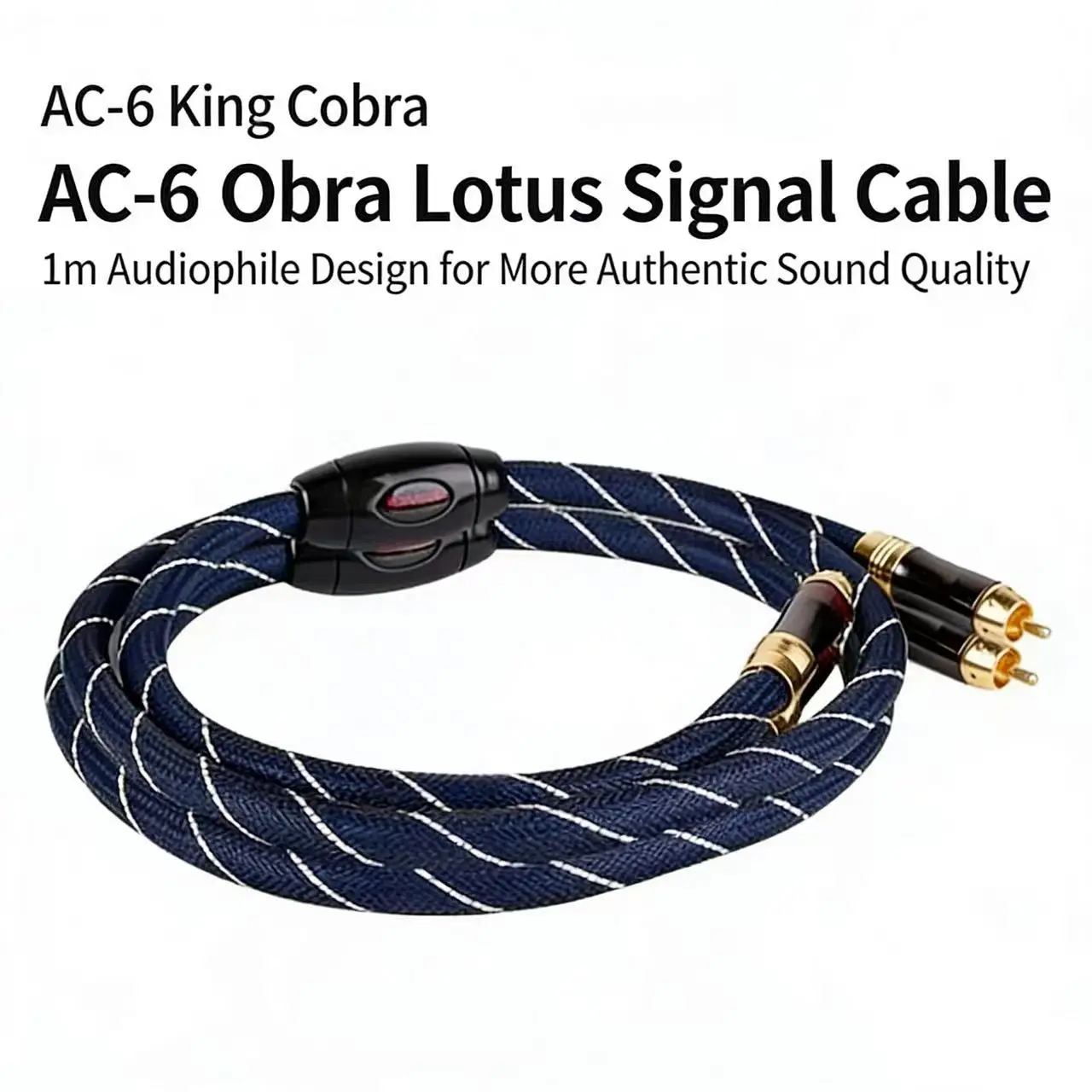 1m Golden Ring Snake Signal Cable Hi-Fi Dual RCA Audio Cable (Pair)
1m Golden Ring Snake Signal Cable Hi-Fi Dual RCA Audio Cable (Pair)