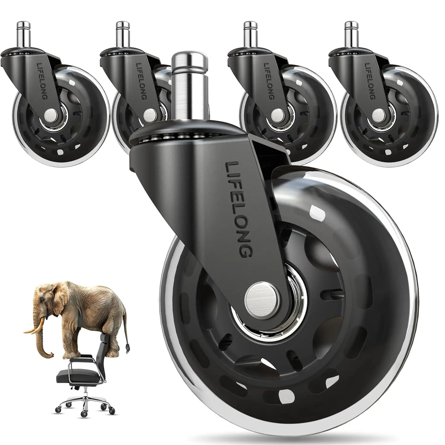 Original Office Chair Wheels (As Seen On Cnn) Replacement Rubber Chair Casters For Hardwood Floors And Carpet, Set Of 5, Heavy
Original Office Chair Wheels (As Seen On Cnn) Replacement Rubber Chair Casters For Hardwood Floors And Carpet, Set Of 5, Heavy