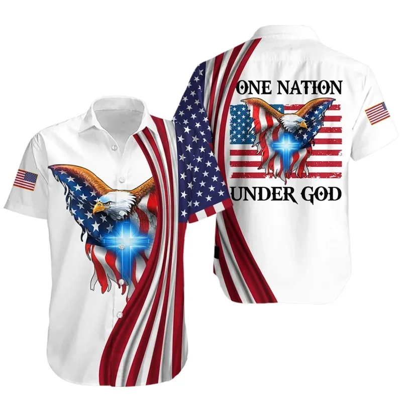 One Nation Under God American Shirts For Men 3D Print Patriotic Jesus Flag Short Sleeve Button Up Hawaiian Shirts Tees
One Nation Under God American Shirts For Men 3D Print Patriotic Jesus Flag Short Sleeve Button Up Hawaiian Shirts Tees