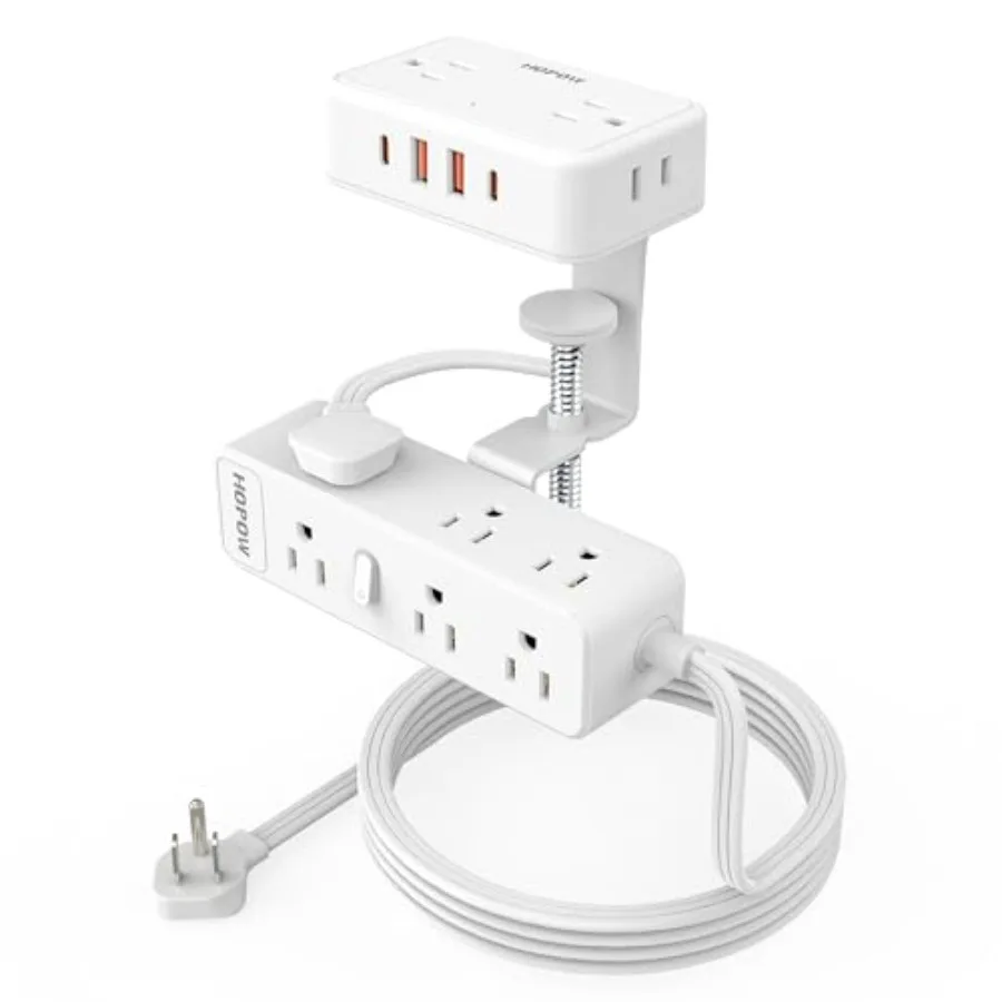 Dual Layer Desk Clamp Power Strip Desktop Edge Mount Charging Station with 13 Outlets 4 USB Ports (2 USB C) Under Desk Surge Pr
Dual Layer Desk Clamp Power Strip Desktop Edge Mount Charging Station with 13 Outlets 4 USB Ports (2 USB C) Under Desk Surge Pr