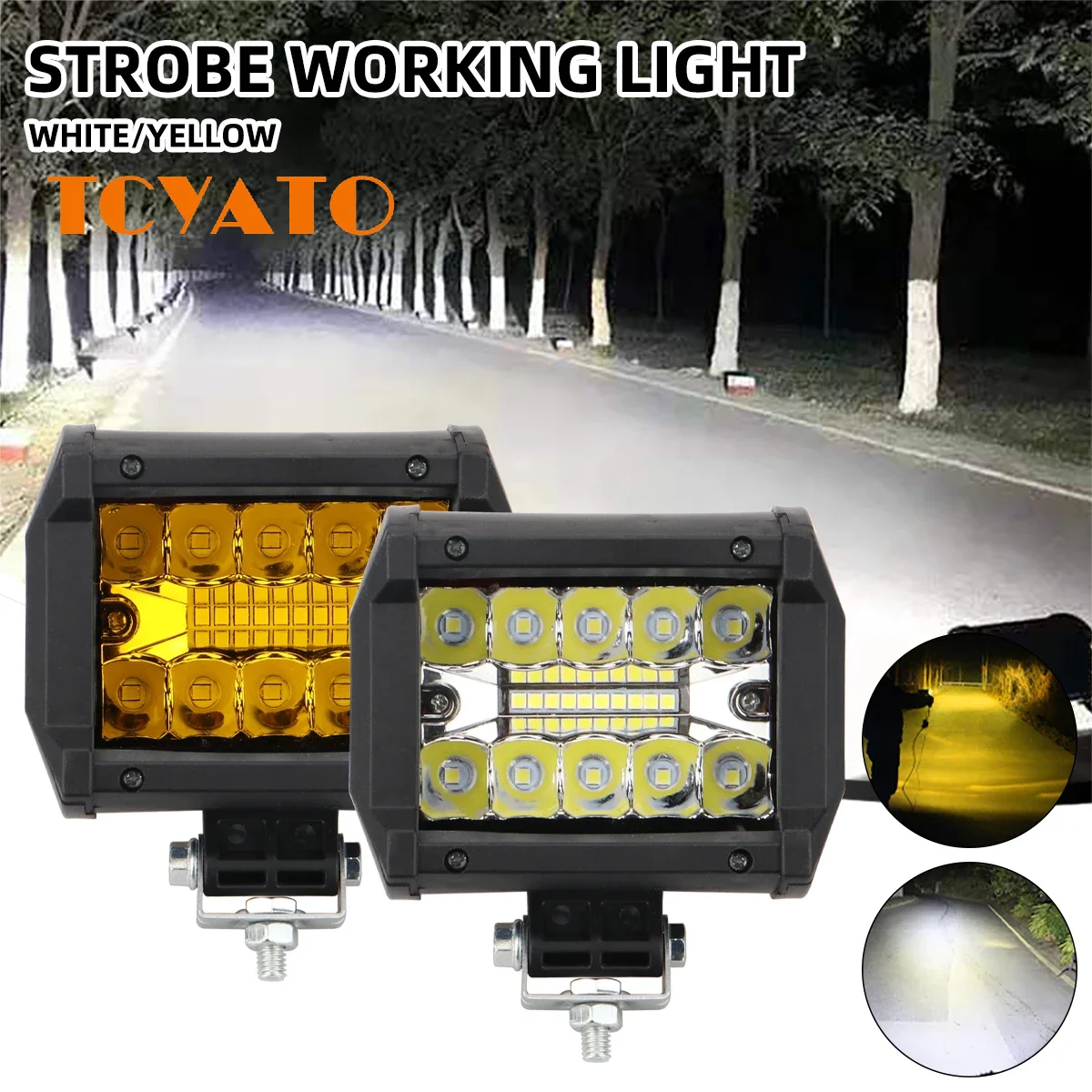 TCYATO 12V 60W LED work light strip, off-road site flood combination light strip work light, truck, ship, four-wheel drive LED h
TCYATO 12V 60W LED work light strip, off-road site flood combination light strip work light, truck, ship, four-wheel drive LED h