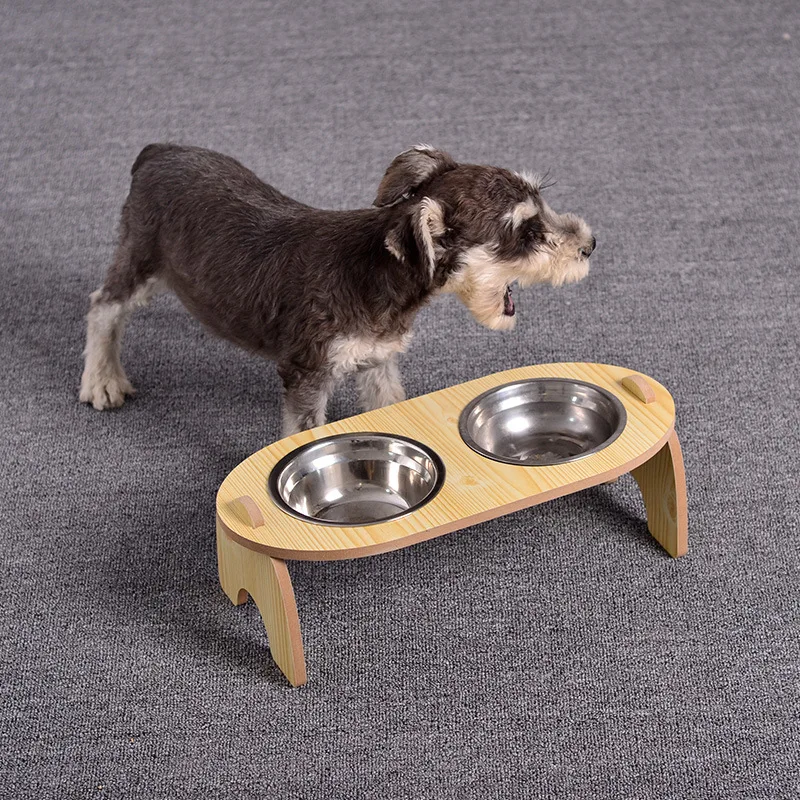 Wooden Pet Double Bowls Rack 15°Cat Feeder That Protect The Cervical Spine Drinking Basin Multifunction Dog Water Dispenser
Wooden Pet Double Bowls Rack 15°Cat Feeder That Protect The Cervical Spine Drinking Basin Multifunction Dog Water Dispenser