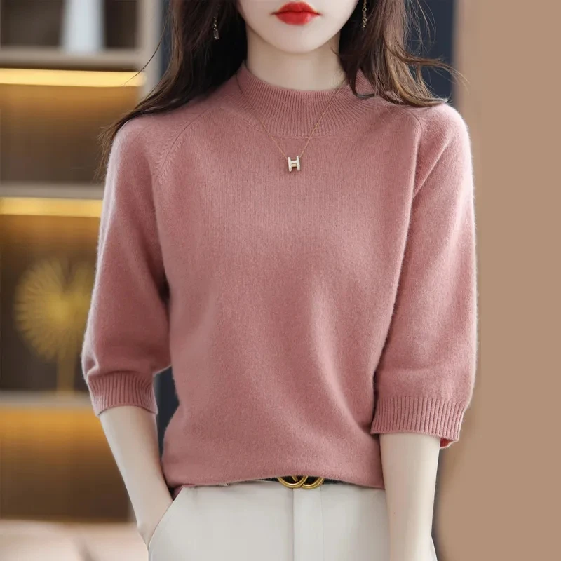 Summer Women All-match Solid Knitted Sweaters Fashion Casual Loose Pullovers Knitwear Sweater Soft Jumpers Bottoming Shirt
Summer Women All-match Solid Knitted Sweaters Fashion Casual Loose Pullovers Knitwear Sweater Soft Jumpers Bottoming Shirt