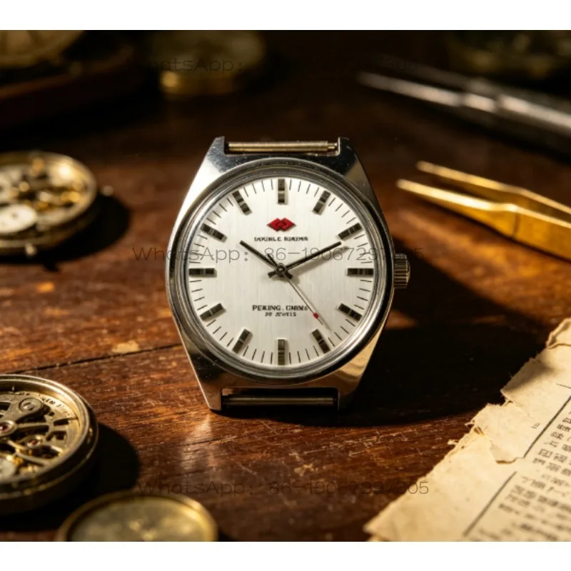 Original, Beijing Watch Factory all-steel Shuangling brand white manual mechanical watch, 36mm diameter free strap
Original, Beijing Watch Factory all-steel Shuangling brand white manual mechanical watch, 36mm diameter free strap