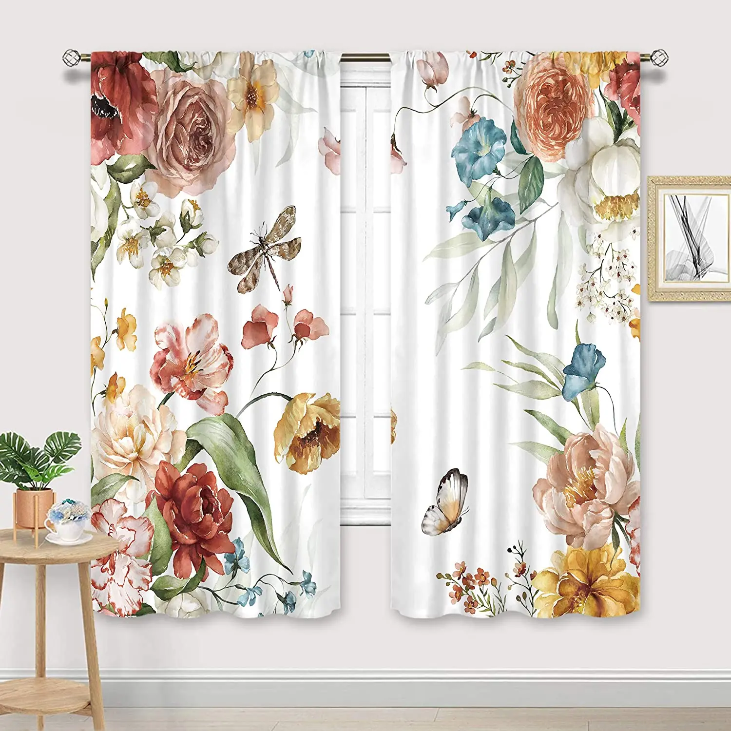 Rustic Colorful Spring Flower Curtains for Living Room, Bedroom Decoration, 2 Panel, Children's Room, Kitchen
Rustic Colorful Spring Flower Curtains for Living Room, Bedroom Decoration, 2 Panel, Children's Room, Kitchen