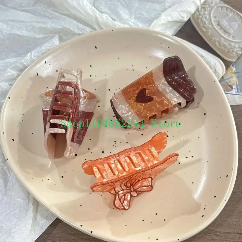 652F Creative Coffee Theme Oversized Hair Claw Clip Acrylic Hair Clasp Cartoon Design Daily Fashion Accessory
652F Creative Coffee Theme Oversized Hair Claw Clip Acrylic Hair Clasp Cartoon Design Daily Fashion Accessory