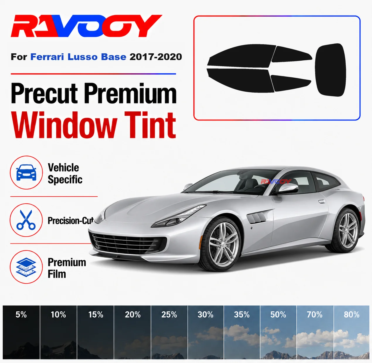 Premium Precut Window Tint Kit Front Rear Windows Rear Windshield For Ferrari Lusso Base 2017-2020 Car Solar Nano Ceramic Film
Premium Precut Window Tint Kit Front Rear Windows Rear Windshield For Ferrari Lusso Base 2017-2020 Car Solar Nano Ceramic Film