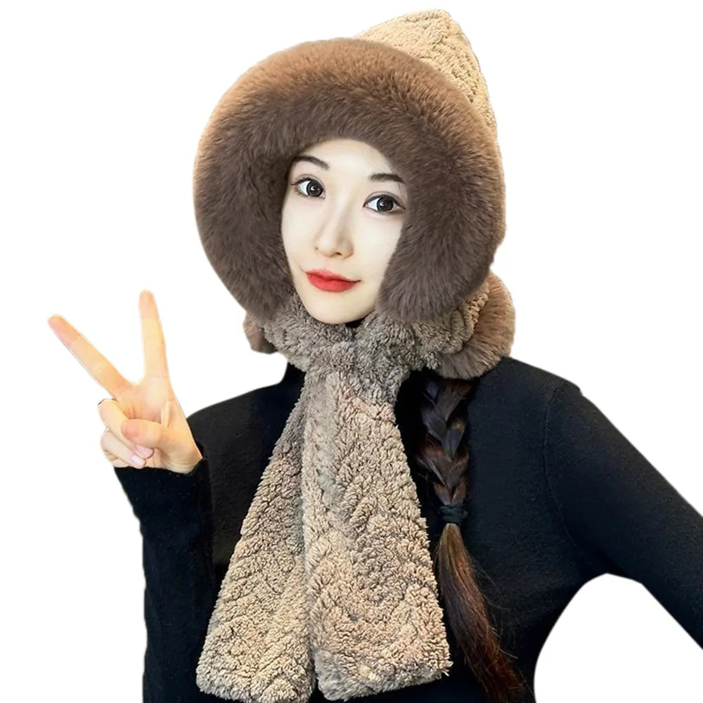 Fashion Plush Winter Integrated Cap Scarf Windproof Warm Beanie Hat Scarf Thickened Casual Neck Warmer for Women
Fashion Plush Winter Integrated Cap Scarf Windproof Warm Beanie Hat Scarf Thickened Casual Neck Warmer for Women