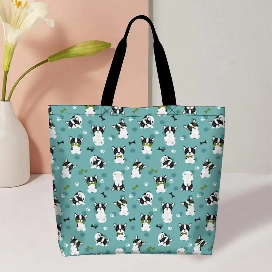 Boston Terrier Pattern Tote Bag For Dog Lovers Casual Canvas Handbag Women Everyday Use
Boston Terrier Pattern Tote Bag For Dog Lovers Casual Canvas Handbag Women Everyday Use