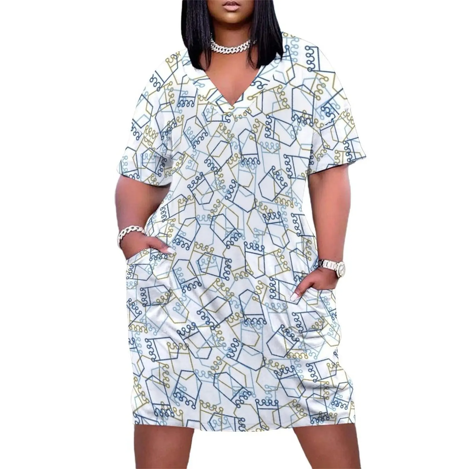 Royals Shield Pattern, White Background Loose Pocket Dress prom dresses 2025 dress summer women's summer jumpsuit
Royals Shield Pattern, White Background Loose Pocket Dress prom dresses 2025 dress summer women's summer jumpsuit