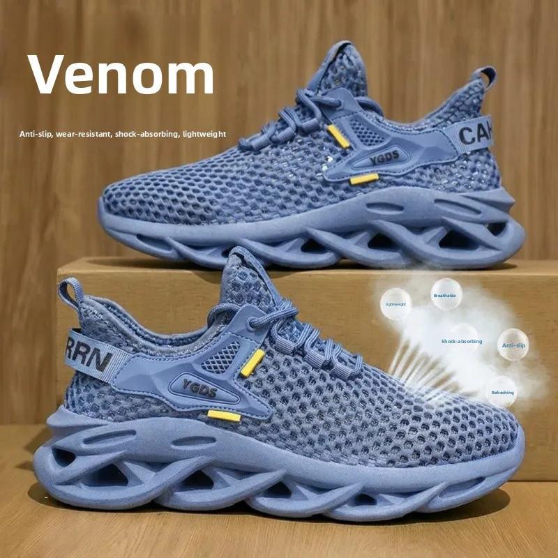 Men's Summer Breathable Thin Mesh Running Shoes Anti-slip Sport Casual Large Eyelets Hollow out Trendy Shoes Lightweight
Men's Summer Breathable Thin Mesh Running Shoes Anti-slip Sport Casual Large Eyelets Hollow out Trendy Shoes Lightweight