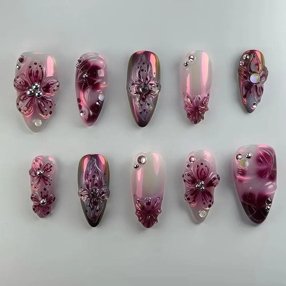 Medium Fake Nails with Floral Designs, Retro Red False Nails, and Acrylic Nails for Women
Medium Fake Nails with Floral Designs, Retro Red False Nails, and Acrylic Nails for Women