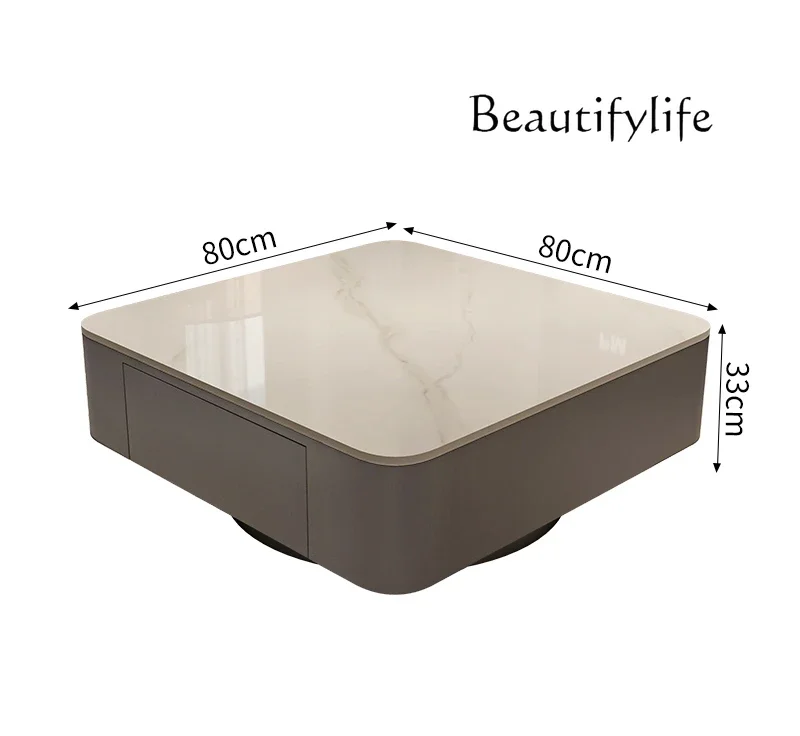 New designer rock slab square coffee table living room household Italian light luxury modern simple small apartment
New designer rock slab square coffee table living room household Italian light luxury modern simple small apartment