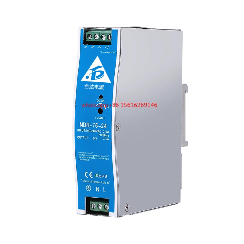 NDR-150-5 150W DIN-rail Mounting 24V DC Transformer Switch Power Supply Ultra-thin Switch 24 Power Supply 220V
NDR-150-5 150W DIN-rail Mounting 24V DC Transformer Switch Power Supply Ultra-thin Switch 24 Power Supply 220V