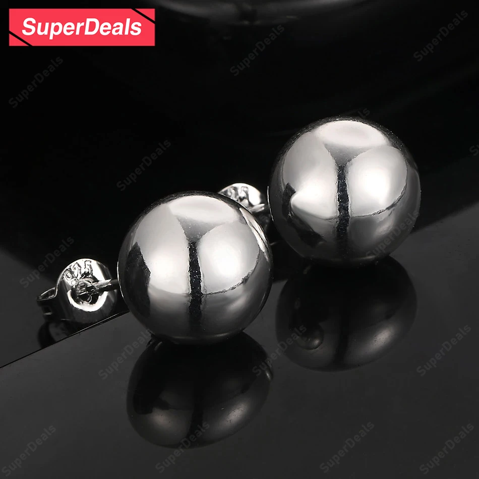 SuperDeals 8mm 925 Sterling Silver Smooth Round Stud Earring For Men Women Fashion Fine Jewelry Banquet Party Birthday Gift
SuperDeals 8mm 925 Sterling Silver Smooth Round Stud Earring For Men Women Fashion Fine Jewelry Banquet Party Birthday Gift
