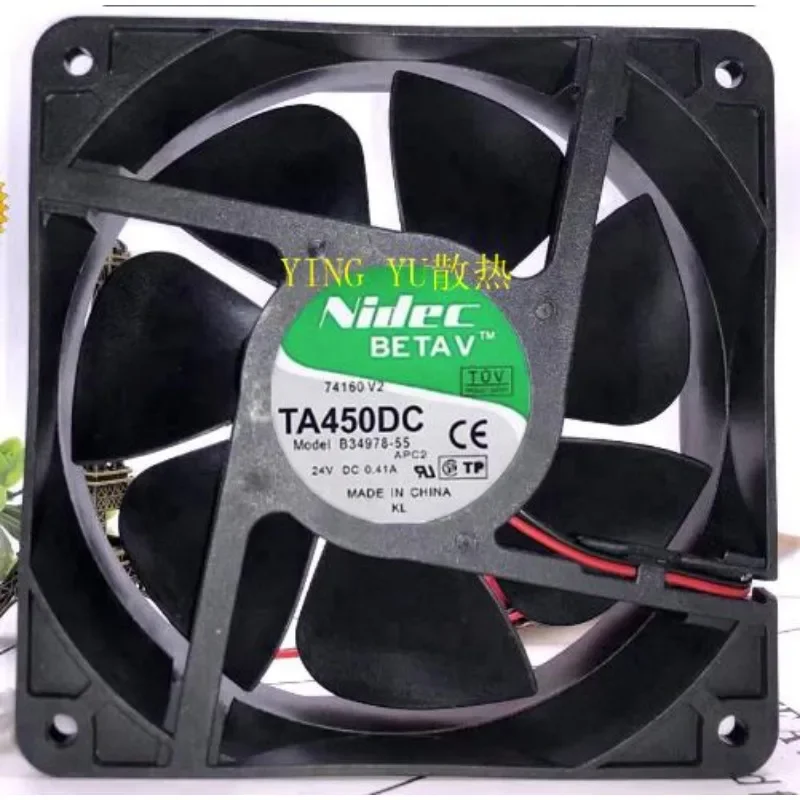 Новый вентилятор процессора для Nidec TA450DC B34978-55 24 В 0,41 А 12 см 12038 Вентилятор с высоким объемом воздуха и преобразователем частоты 120*120*38 мм
Новый вентилятор процессора для Nidec TA450DC B34978-55 24 В 0,41 А 12 см 12038 Вентилятор с высоким объемом воздуха и преобразователем частоты 120*120*38 мм