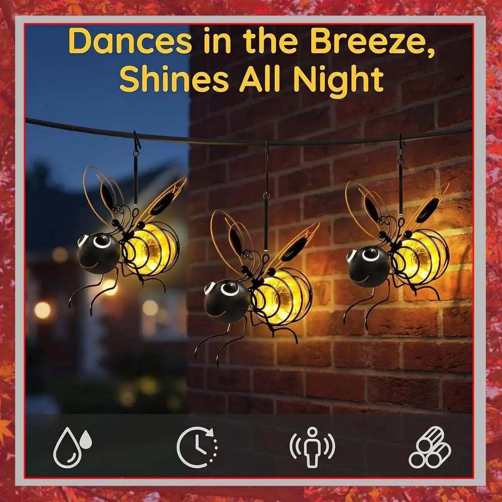 Honeybee Solar Lantern Waterproof Decorative LED Solar Powered Bee Lights for Party Festivals Garden Decor Birthday Gifts
Honeybee Solar Lantern Waterproof Decorative LED Solar Powered Bee Lights for Party Festivals Garden Decor Birthday Gifts