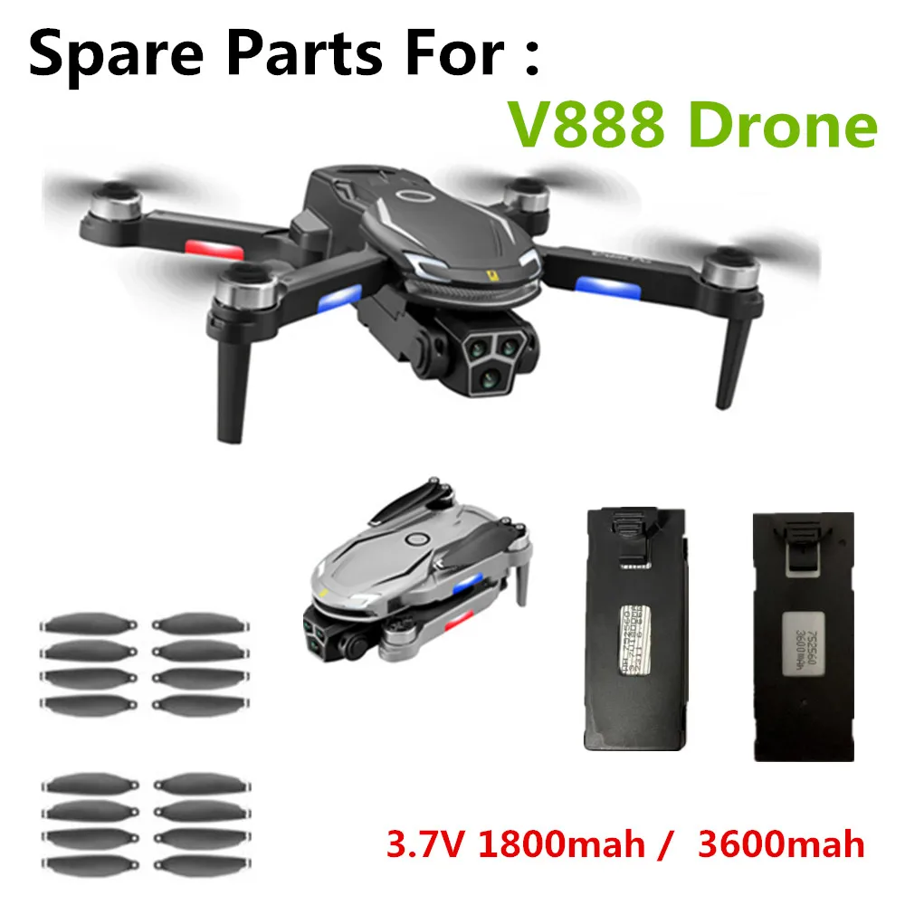 V888 Drone Battery 3.7V 1800Mah / 3600Mah / Propeller Maple Leaf / For V888 Drone Spare Parts V888 Batteries
V888 Drone Battery 3.7V 1800Mah / 3600Mah / Propeller Maple Leaf / For V888 Drone Spare Parts V888 Batteries