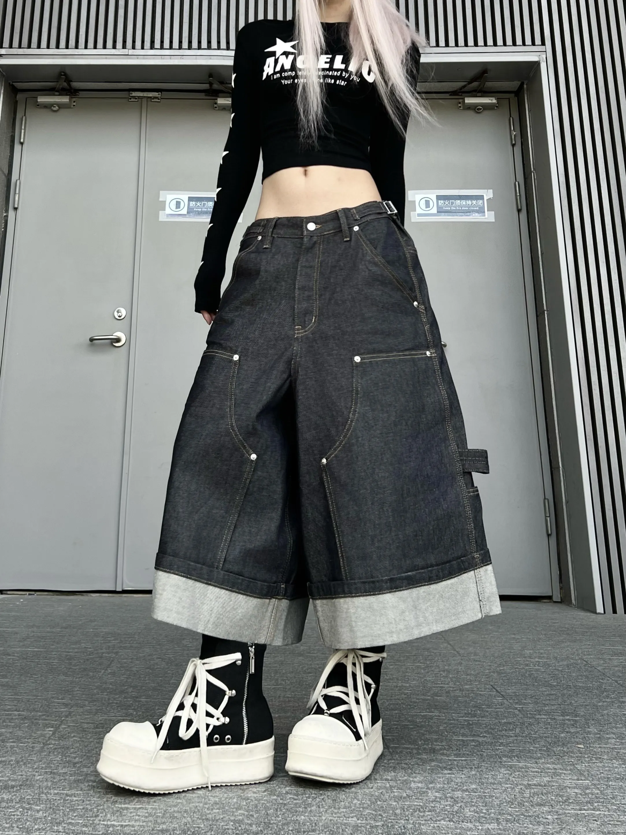 American Street Retro Original Denim Logging over Knee Shorts Heavyweight Loose Jeans Men Women Summer Non-stretch Jeans
American Street Retro Original Denim Logging over Knee Shorts Heavyweight Loose Jeans Men Women Summer Non-stretch Jeans