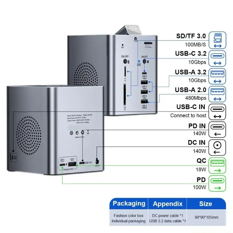Fast Speed USB C Adapter With 1080P Clear Camera Double Channel Speakers Port And 10Gbps Data Transfer
Fast Speed USB C Adapter With 1080P Clear Camera Double Channel Speakers Port And 10Gbps Data Transfer