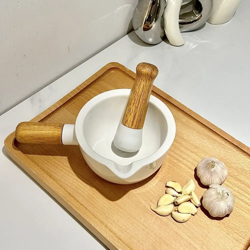 Manual Ceramic Masher Mortar with Pestle Efficient Grinding with Wood Handle Pottery Grinding Bowl Wear Resistant Multi-purpose
Manual Ceramic Masher Mortar with Pestle Efficient Grinding with Wood Handle Pottery Grinding Bowl Wear Resistant Multi-purpose