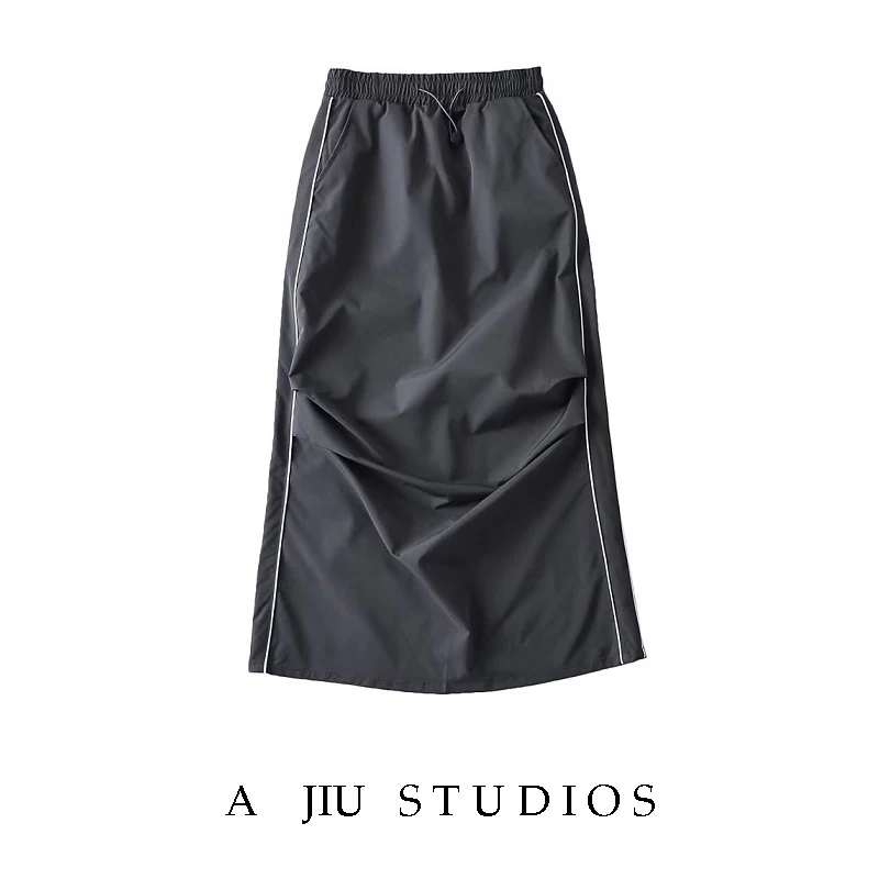 American Retro High Waist Drawstring Quick Dry mid Length Slit Versatile Half Skirt for Young Women Commute Pure Color A-Line...
American Retro High Waist Drawstring Quick Dry mid Length Slit Versatile Half Skirt for Young Women Commute Pure Color A-Line...